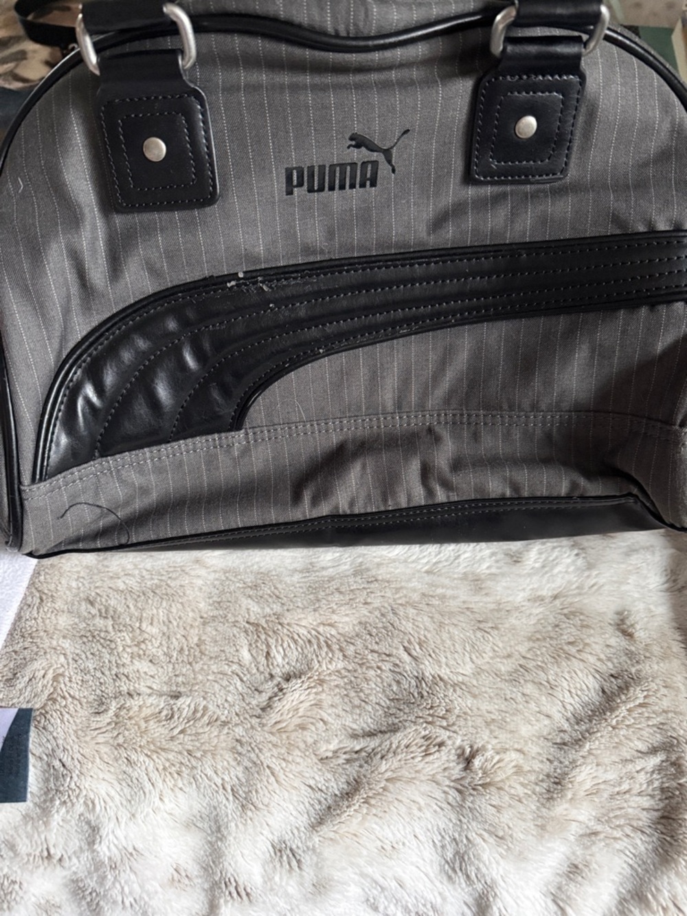 Puma Gray and Black Men’s Messenger Bag
